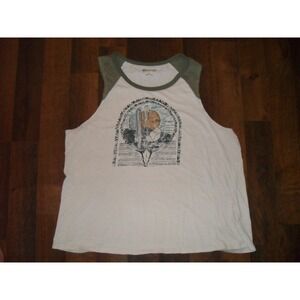 Shyanne Graphic Tank Top Western Cactus Skull Sleeveless‎ XL